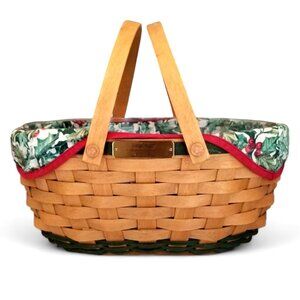 2004 Longaberger Green Get Together Basket Christmas Collection Protector Liner